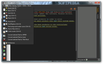 NINJA-IDE Portable screenshot 3