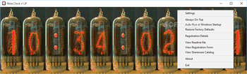 Nixie Clock screenshot