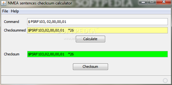 NMEA sentences checksum calculator screenshot