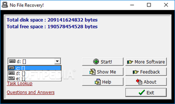 No File Recovery screenshot