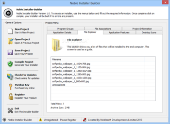 Noble Install Builder screenshot 2