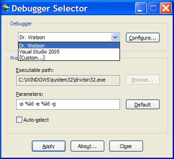 Noel Danjou Debugger Selector screenshot