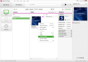 Nokia Music Player screenshot
