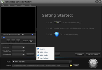 Nokia Video Converter Factory screenshot