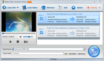 Nokia Video Converter Factory screenshot