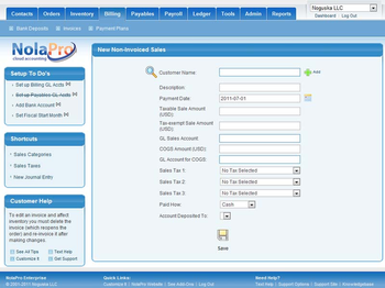 NolaPro Free Web-Based Accounting screenshot