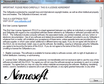 Nomesoft EULA Creator screenshot 2