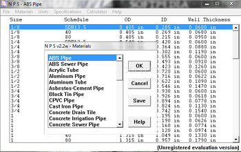 Nominal Pipe Size screenshot 2