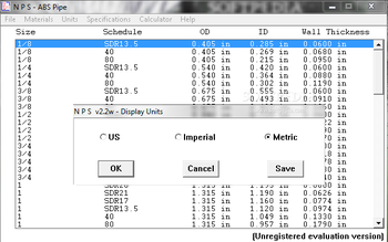 Nominal Pipe Size screenshot 3