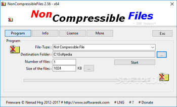 NonCompressibleFiles screenshot