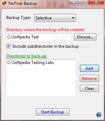 NoProb Backup screenshot