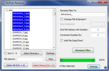 NoProb Renamer screenshot