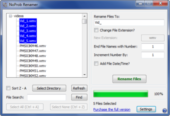 NoProb Renamer screenshot 2