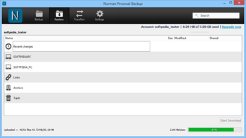 Norman Personal Backup screenshot 3