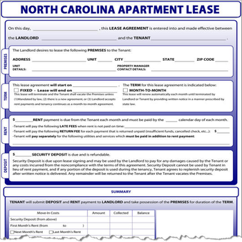 North Carolina Apartment Lease screenshot
