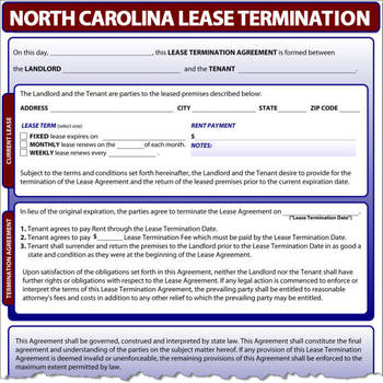 North Carolina Lease Termination screenshot