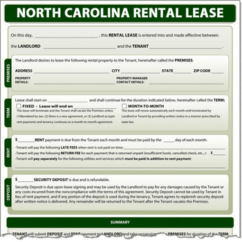 North Carolina Rental Lease screenshot