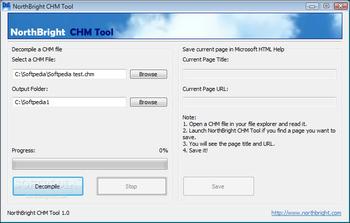 NorthBright CHM Tool screenshot