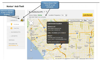 Norton Anti-Theft screenshot
