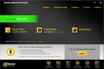 Norton Internet Security screenshot