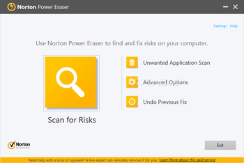 Norton Power Eraser screenshot