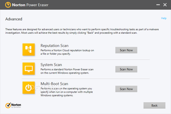 Norton Power Eraser screenshot 3