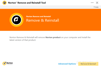 Norton Remove and Reinstall Tool screenshot