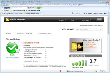 Norton Safe Web Plug-in Lite screenshot 2