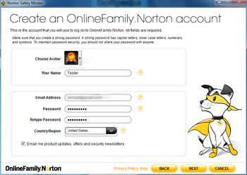 Norton Safety Minder screenshot 2