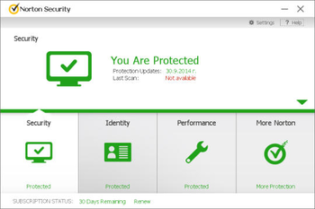 Norton Security Deluxe screenshot
