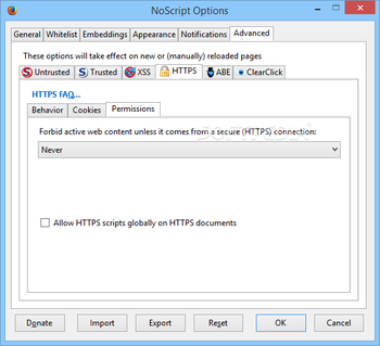 NoScript screenshot 13