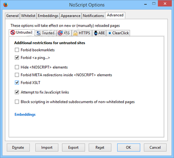 NoScript screenshot 8