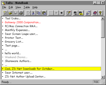 NoteBook 2000 screenshot