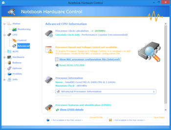 Notebook Hardware Control screenshot 6