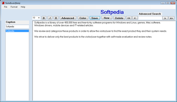 NoteBook screenshot