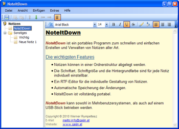 NoteItDown screenshot