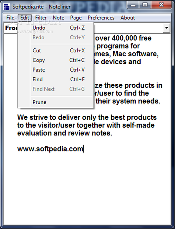 Noteliner screenshot 2