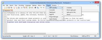 Notepad++ ColorBox screenshot