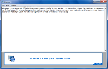 Notepad screenshot