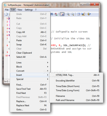 Notepad2 screenshot 2