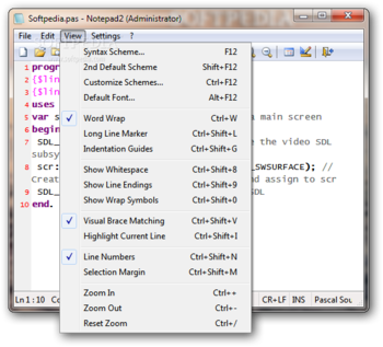 Notepad2 screenshot 3