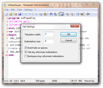 Notepad2 screenshot 5