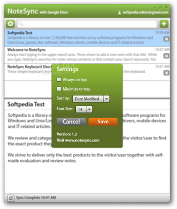 NoteSync with Google Docs screenshot 2