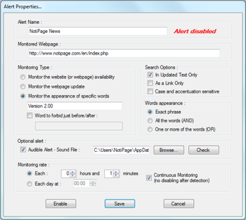 NotiPage screenshot