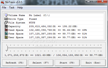 NoTrace screenshot