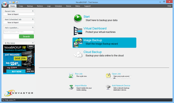 NovaBACKUP Business Essentials screenshot