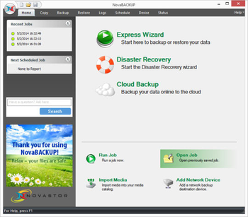 NovaBackup Professional screenshot