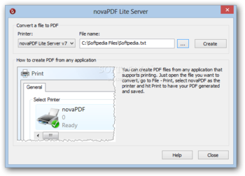 novaPDF Lite Server screenshot
