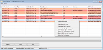 NoVirusThanks AutoRun.Inf Remover screenshot