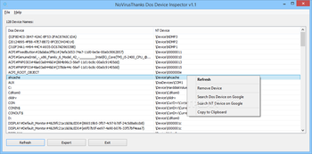 NoVirusThanks Dos Device Inspector screenshot